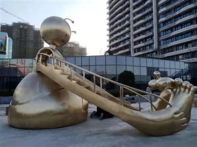 Detské ihrisko bronzové kovové silde